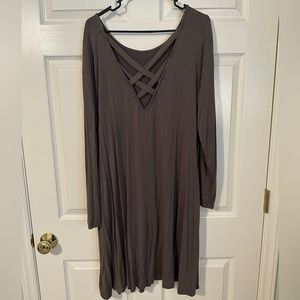 Brown Long Sleeve Simply Southern Dress